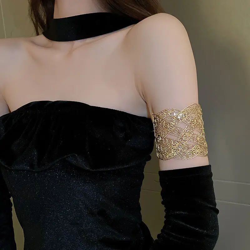 Cross-border European and American Open Arm Ring Bracelet Advanced Sense Niche Joker Bracelet Exaggerated Personality Fashion Jewelry Women Wholesale