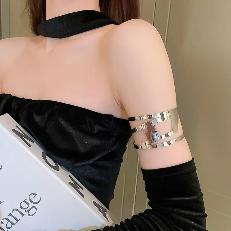 Cross-border European and American Open Arm Ring Bracelet Advanced Sense Niche Joker Bracelet Exaggerated Personality Fashion Jewelry Women Wholesale