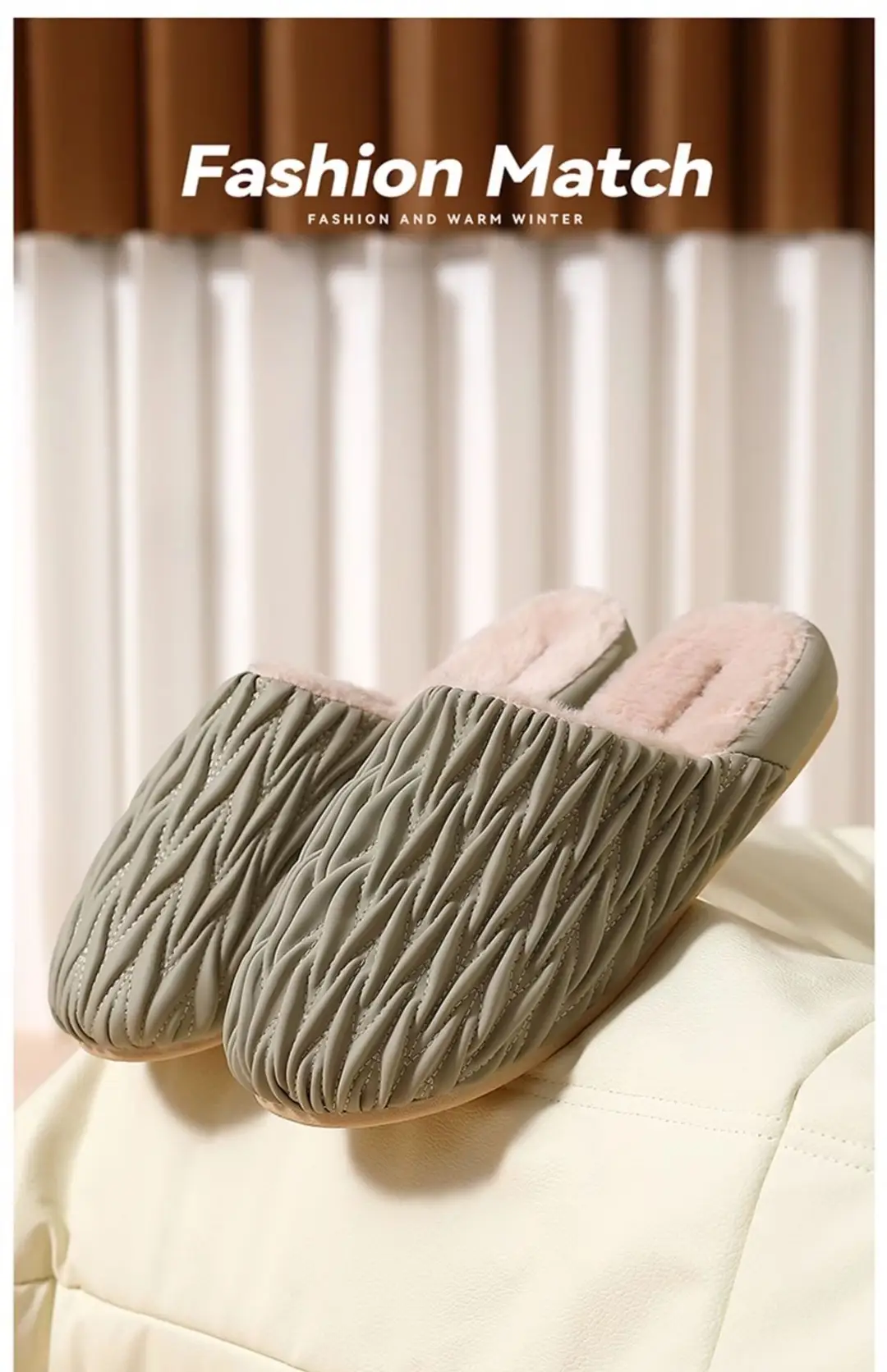 Stepping on excrement feeling cotton slippers women's winter 2024 new indoor home warm fleece-lined thick-soled non-slip cotton shoes men's winter — feature 15