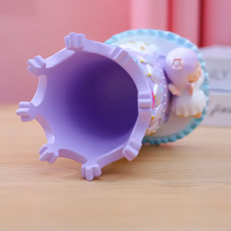 Fantasy Angel Castle Pen Holder with Heart Design — feature 8