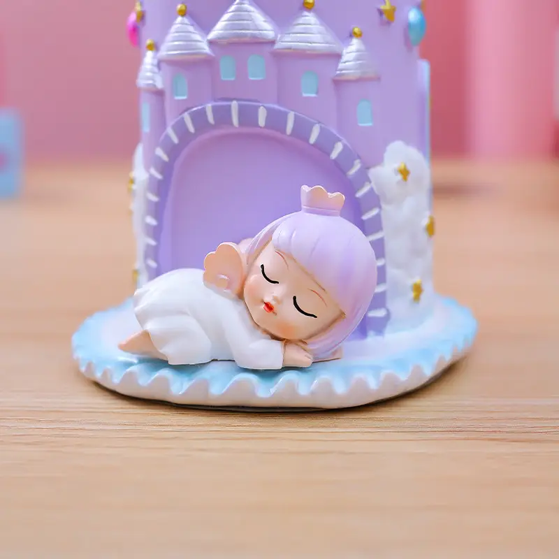 Fantasy Angel Castle Pen Holder with Heart Design — feature 9