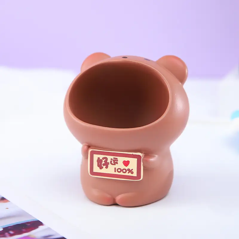 Fantasy Angel Castle Pen Holder with Heart Design