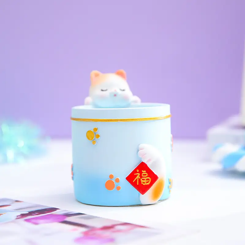 Fantasy Angel Castle Pen Holder with Heart Design