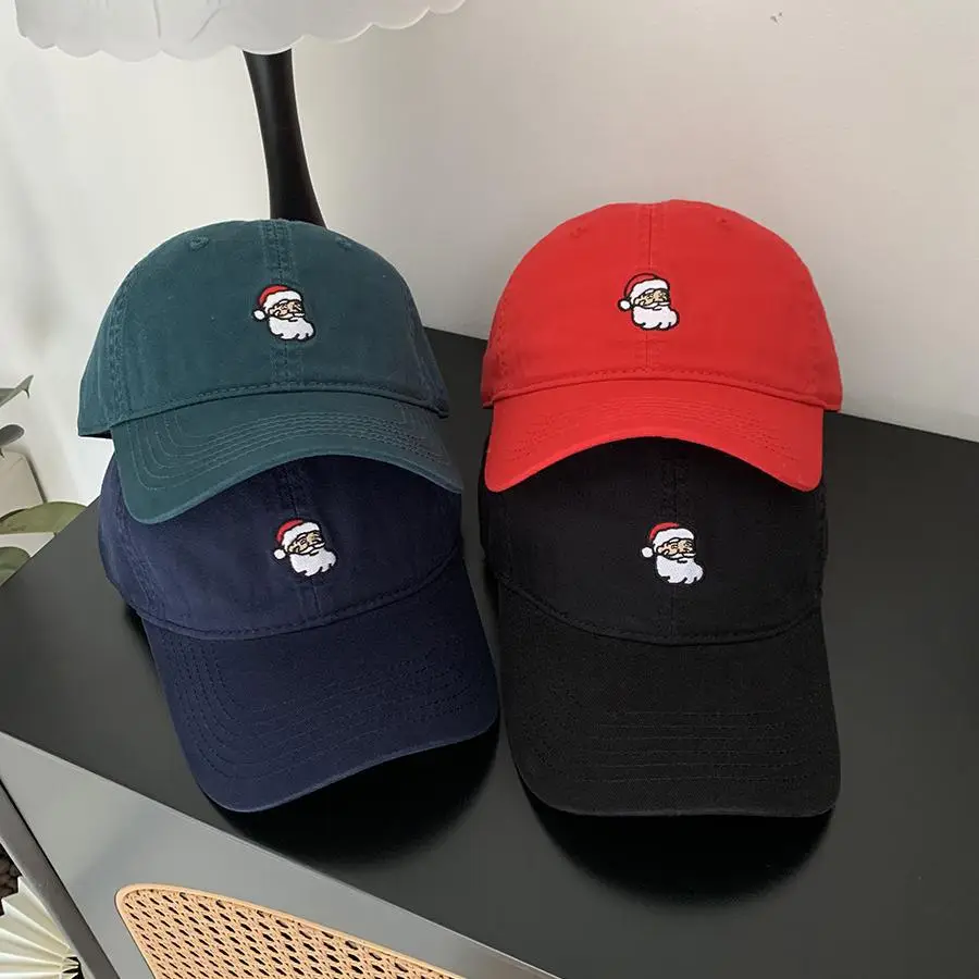 Christmas Eve Santa Embroidered Cap Men Women Black