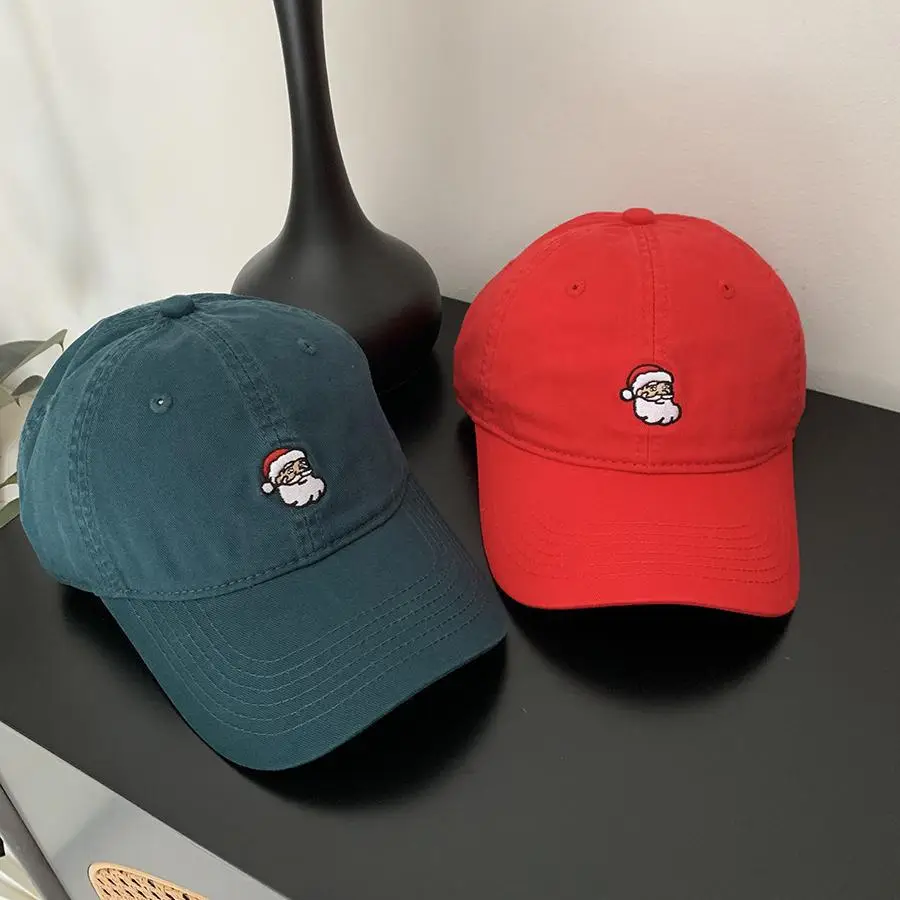 Christmas Eve Santa Embroidered Cap Men Women Black