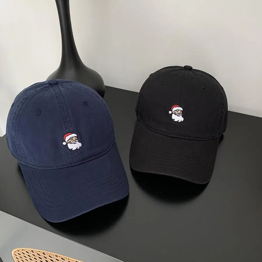 Christmas Eve Santa Embroidered Cap Men Women Black