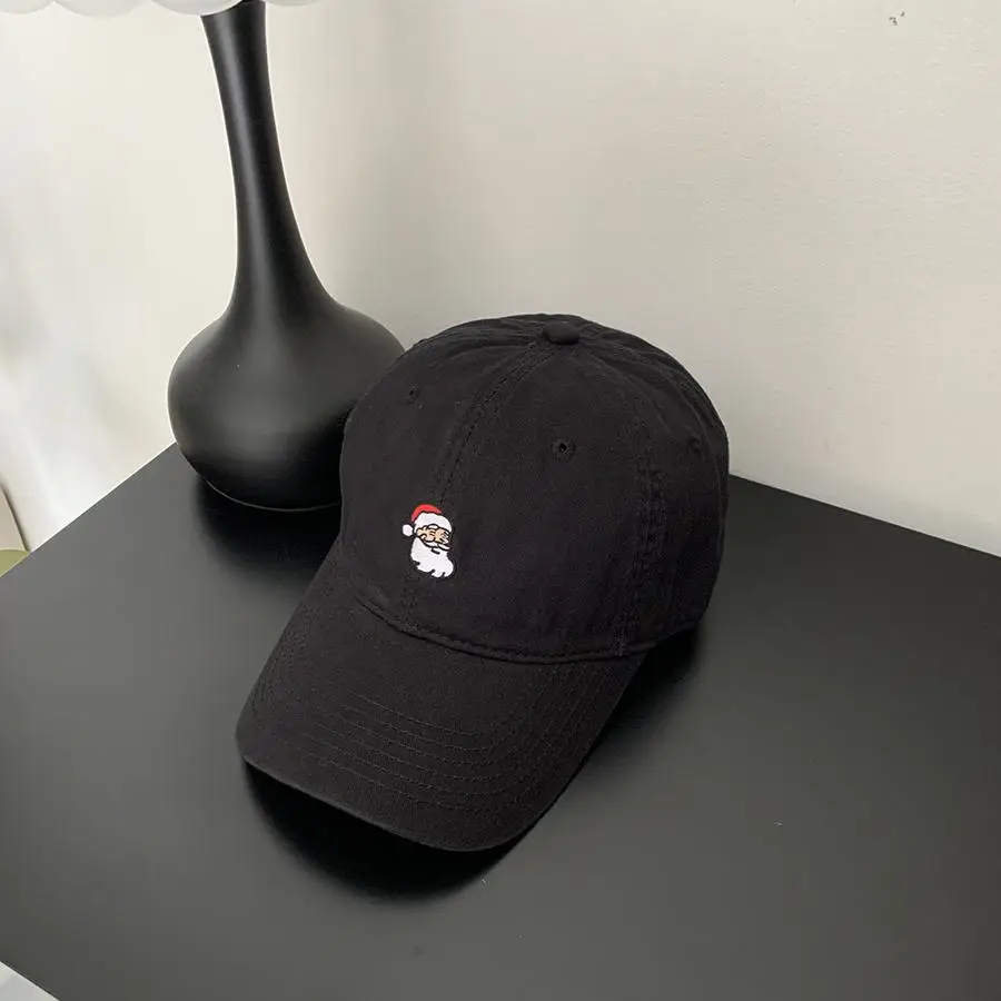 Christmas Eve Santa Embroidered Cap Men Women Black