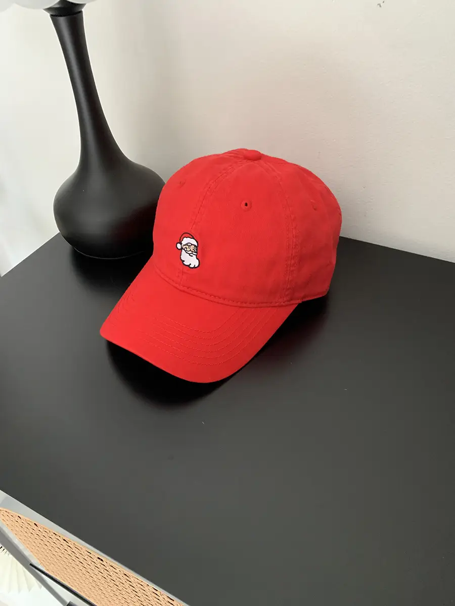 Christmas Eve Santa Embroidered Cap Men Women Black
