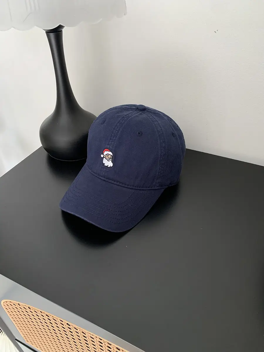 Christmas Eve Santa Embroidered Cap Men Women Black