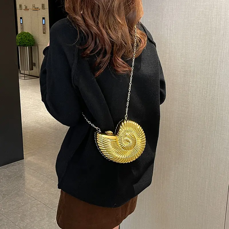 Golden Shell Crossbody Bag for Women 2024 - Image 3