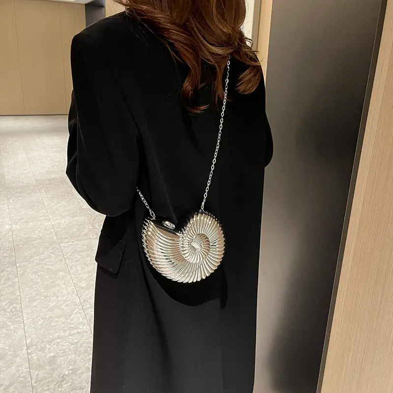 Golden Shell Crossbody Bag for Women 2024 - Image 4