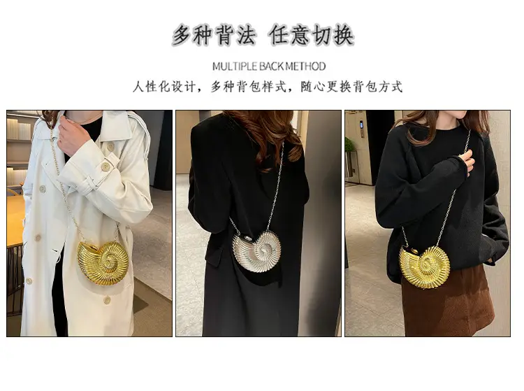 Golden Shell Crossbody Bag for Women 2024 — feature 10