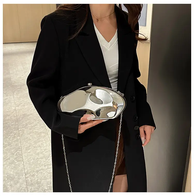 Gold Acrylic Stone Clutch Bag for Women — feature 13