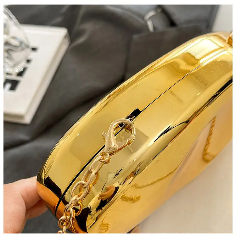 Gold Acrylic Stone Clutch Bag for Women — feature 25
