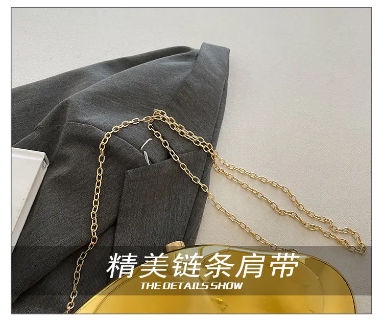 Gold Acrylic Stone Clutch Bag for Women — feature 5