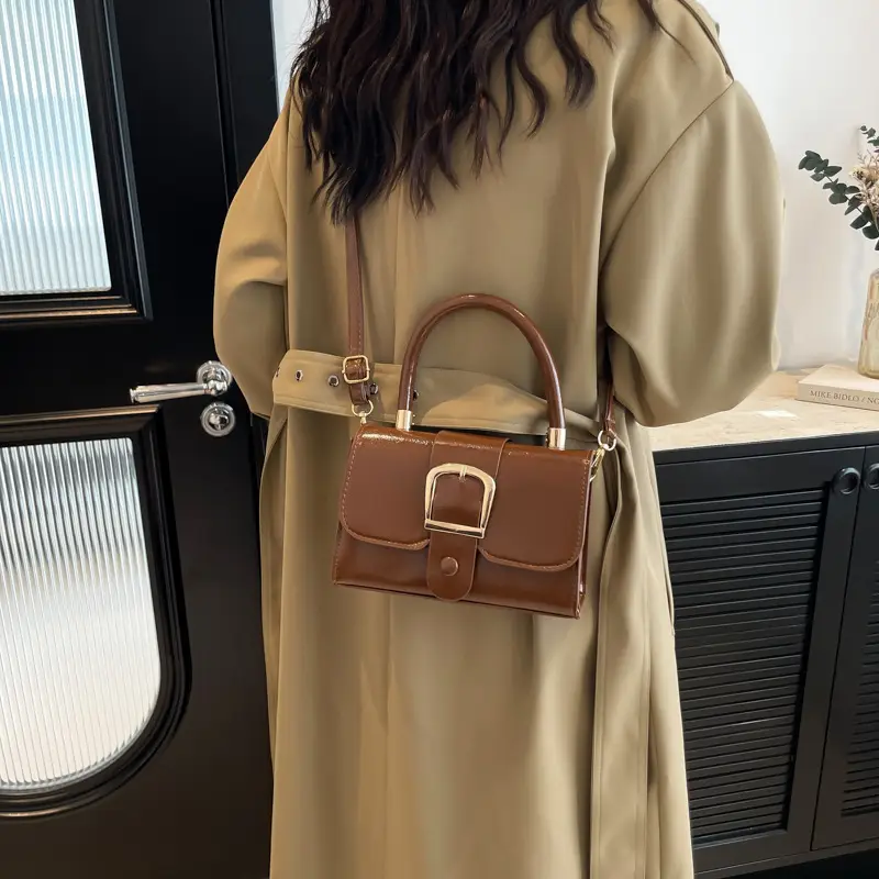 Black Crossbody Shoulder Bag for Women 2024 Winter - Image 7