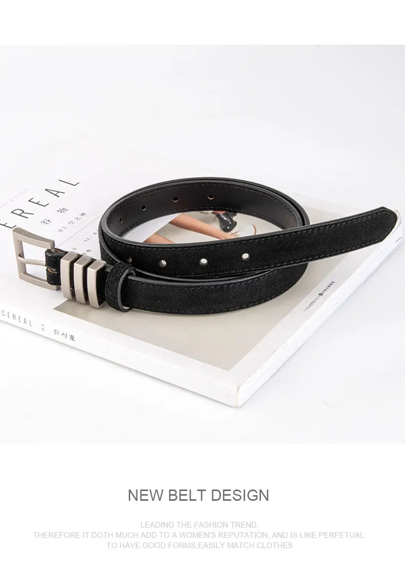 Women's Red Frosted Anti-velvet Belt — feature 10