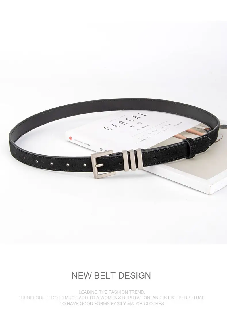 Women's Red Frosted Anti-velvet Belt — feature 11