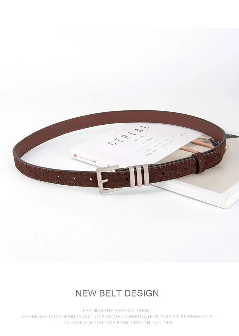 Women's Red Frosted Anti-velvet Belt — feature 12