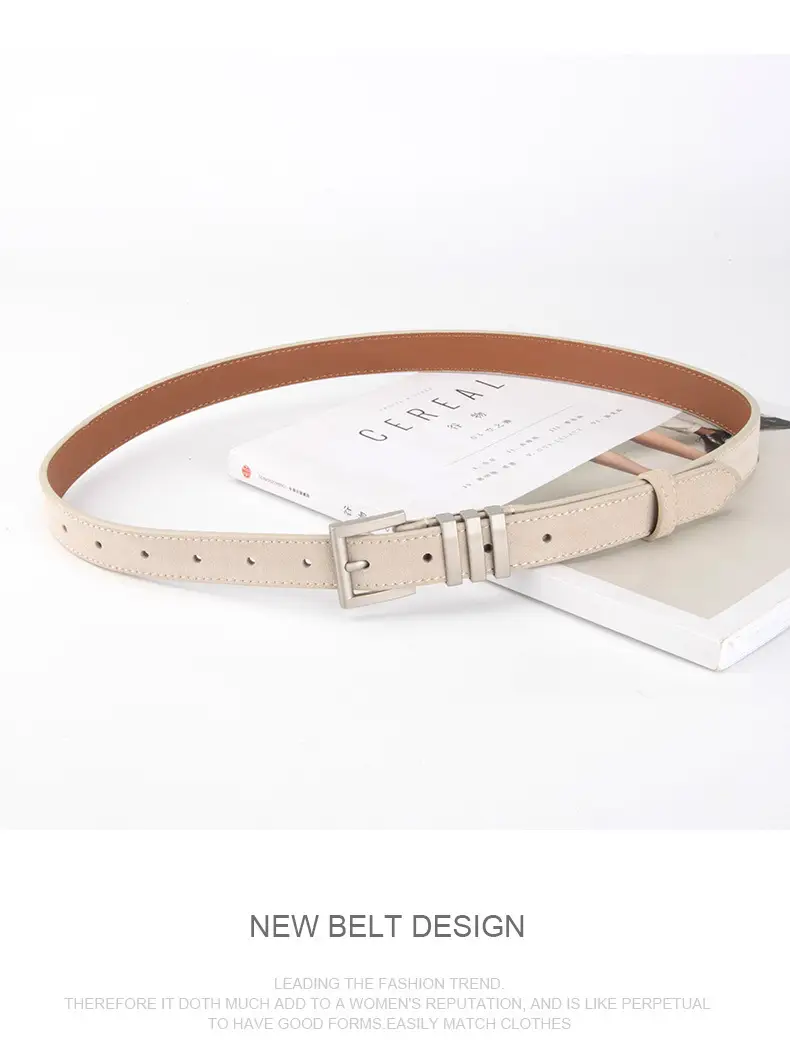 Women's Red Frosted Anti-velvet Belt — feature 14