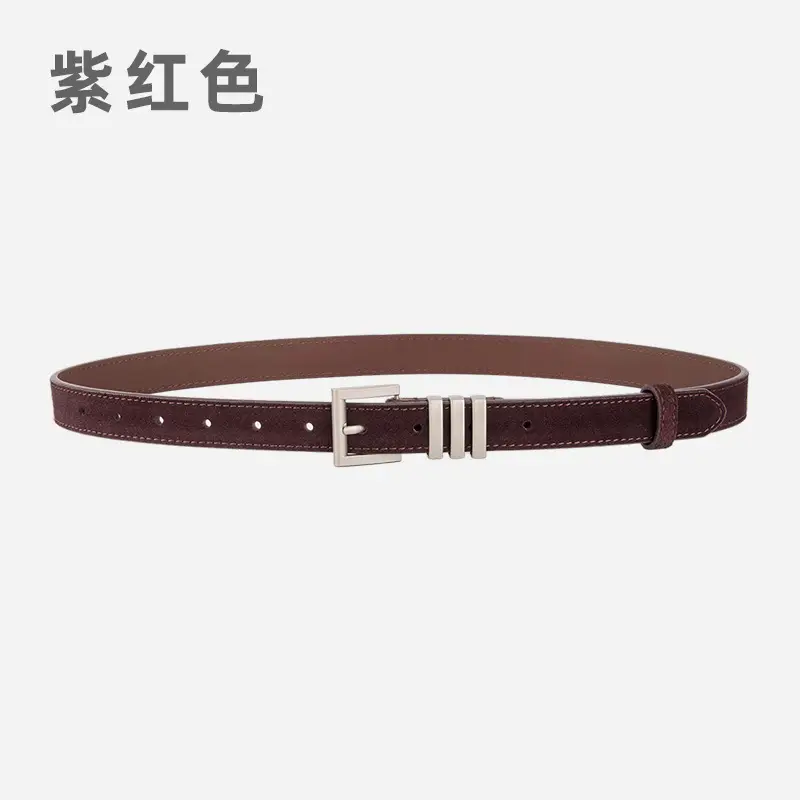 Women's Red Frosted Anti-velvet Belt - Image 10