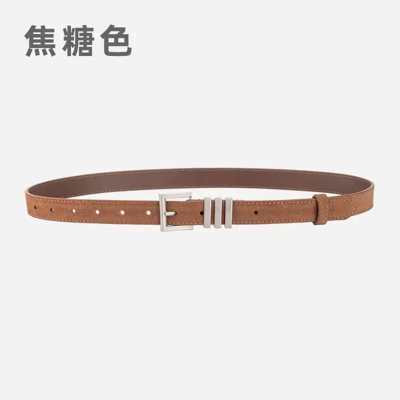 Women's Red Frosted Anti-velvet Belt - Image 3