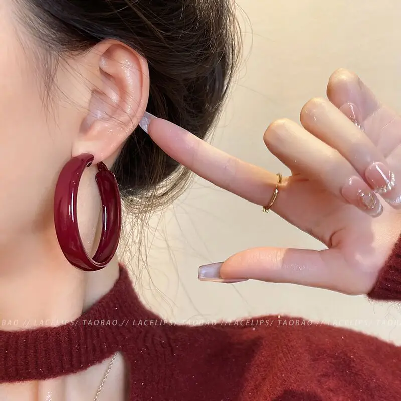 Silver Round Earrings for Women 2024 New Arrival - Image 10