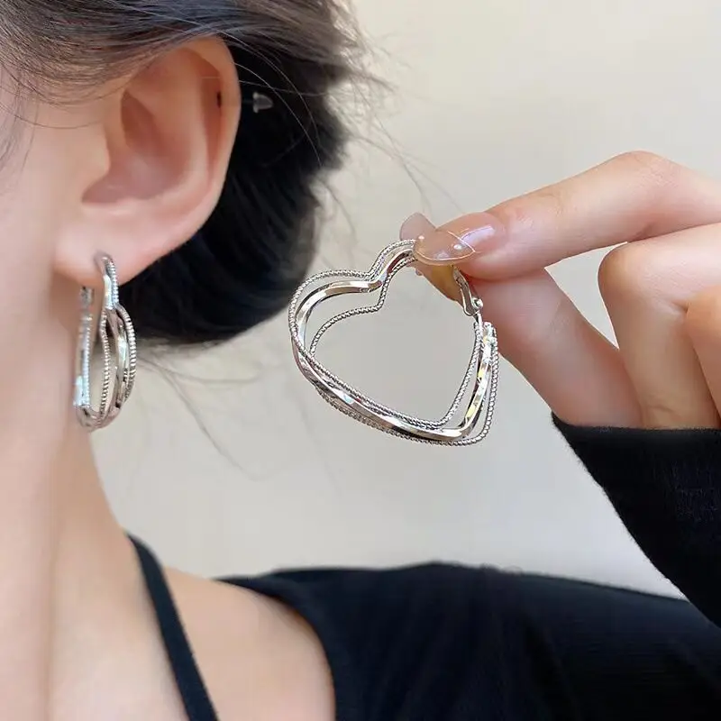 Silver Round Earrings for Women 2024 New Arrival - Image 16