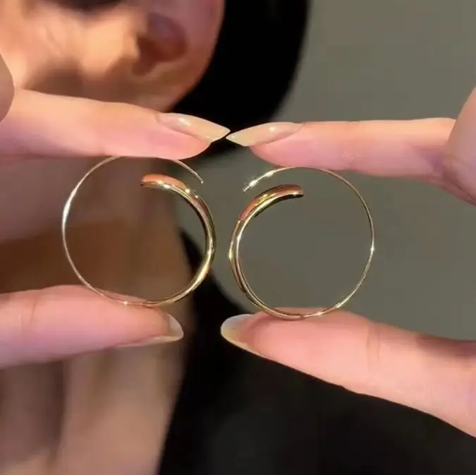 Silver Round Earrings for Women 2024 New Arrival - Image 32