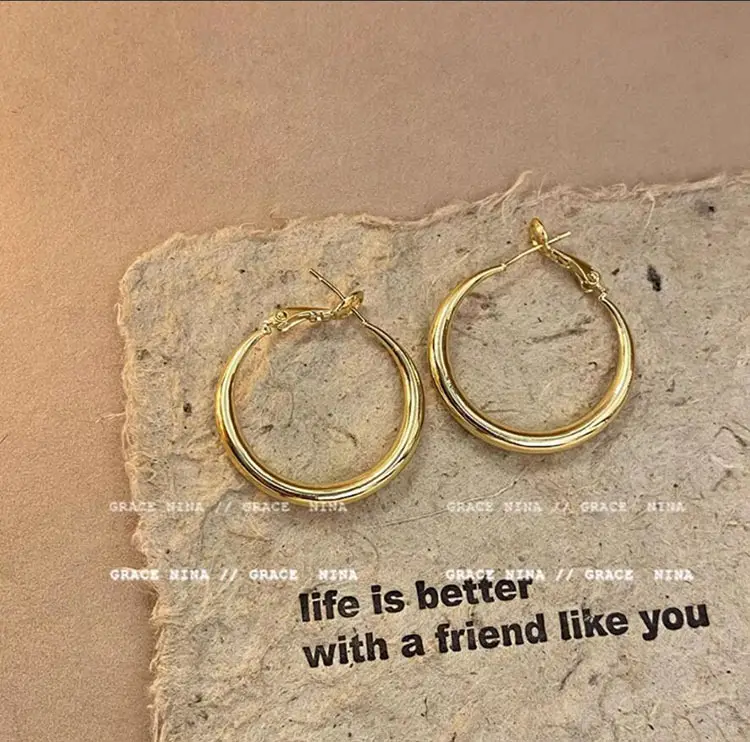 Silver Round Earrings for Women 2024 New Arrival - Image 4