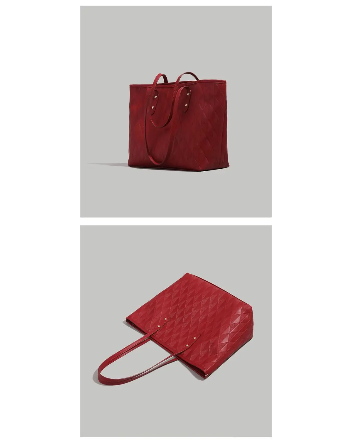 Red Quilted Women's Tote Bag 2024 Summer — feature 5