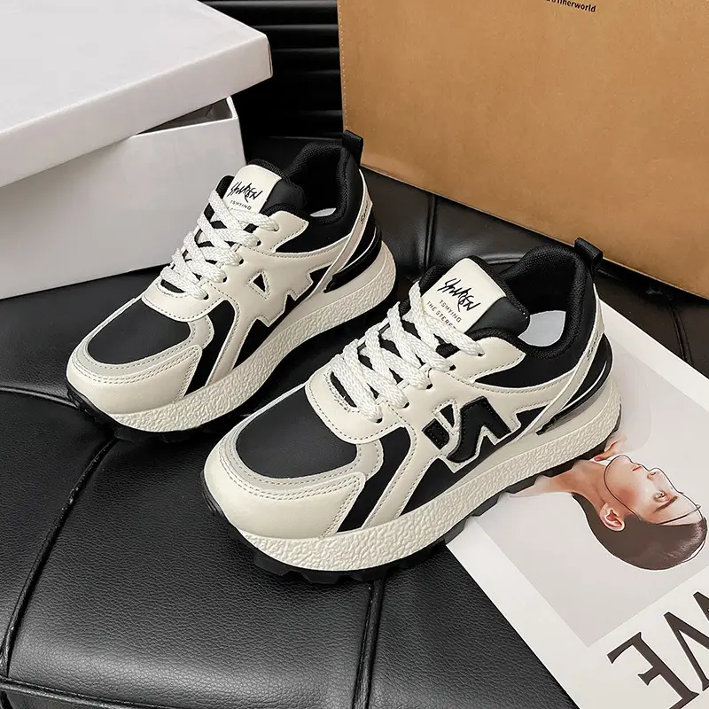 Forrest Gump Shoes for Women 2025 Autumn Daddy New Thick-Soled Breathable Leather Versatile Sports Casual Shoes Casual Sports Shoes for Women - Image 5