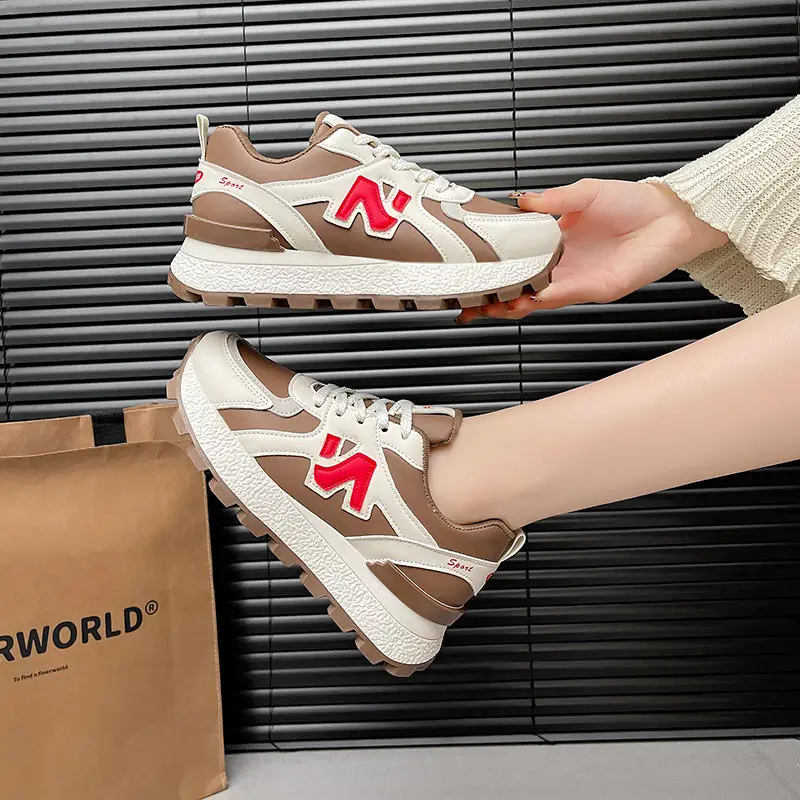Forrest Gump Shoes for Women 2025 Autumn Daddy New Thick-Soled Breathable Leather Versatile Sports Casual Shoes Casual Sports Shoes for Women - Image 6