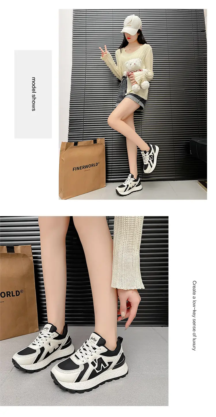 Forrest Gump Shoes for Women 2025 Autumn Daddy New Thick-Soled Breathable Leather Versatile Sports Casual Shoes Casual Sports Shoes for Women — feature 10