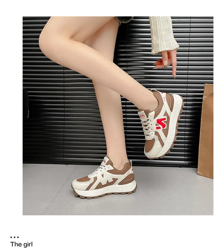 Forrest Gump Shoes for Women 2025 Autumn Daddy New Thick-Soled Breathable Leather Versatile Sports Casual Shoes Casual Sports Shoes for Women — feature 14