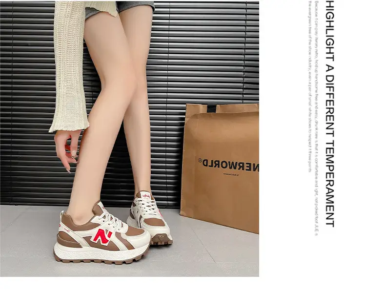 Forrest Gump Shoes for Women 2025 Autumn Daddy New Thick-Soled Breathable Leather Versatile Sports Casual Shoes Casual Sports Shoes for Women — feature 15