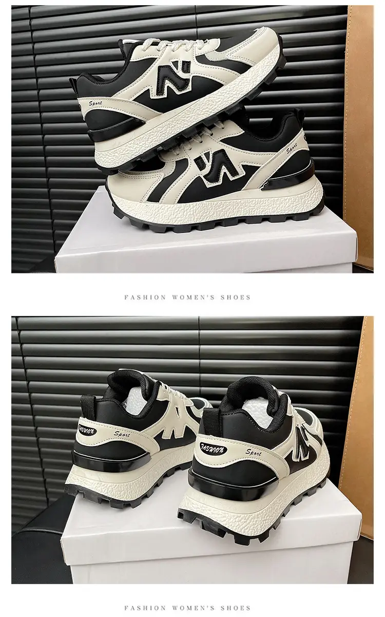 Forrest Gump Shoes for Women 2025 Autumn Daddy New Thick-Soled Breathable Leather Versatile Sports Casual Shoes Casual Sports Shoes for Women — feature 17