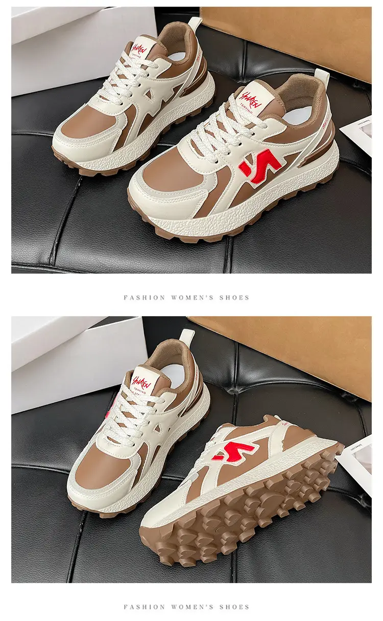 Forrest Gump Shoes for Women 2025 Autumn Daddy New Thick-Soled Breathable Leather Versatile Sports Casual Shoes Casual Sports Shoes for Women — feature 19