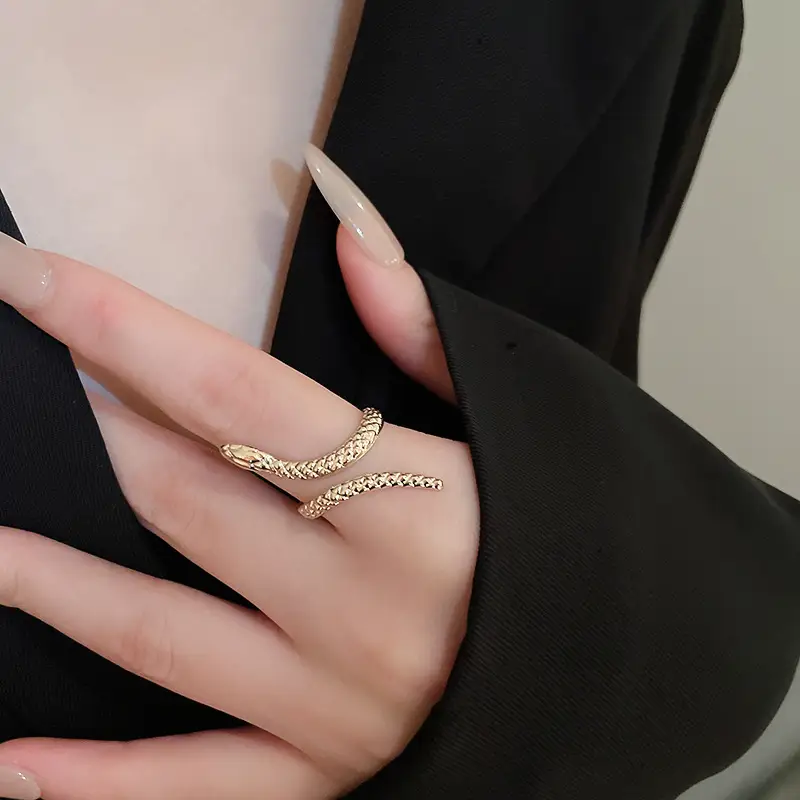 Gold Snake Bracelet Ring Set for Women — feature 10