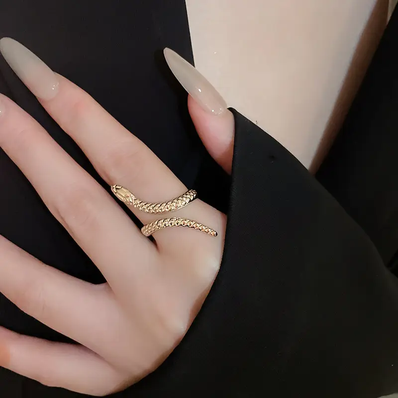 Gold Snake Bracelet Ring Set for Women — feature 21