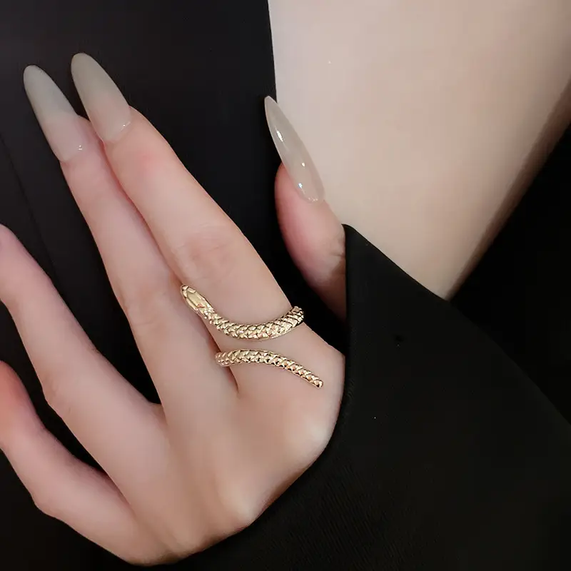 Gold Snake Bracelet Ring Set for Women — feature 23