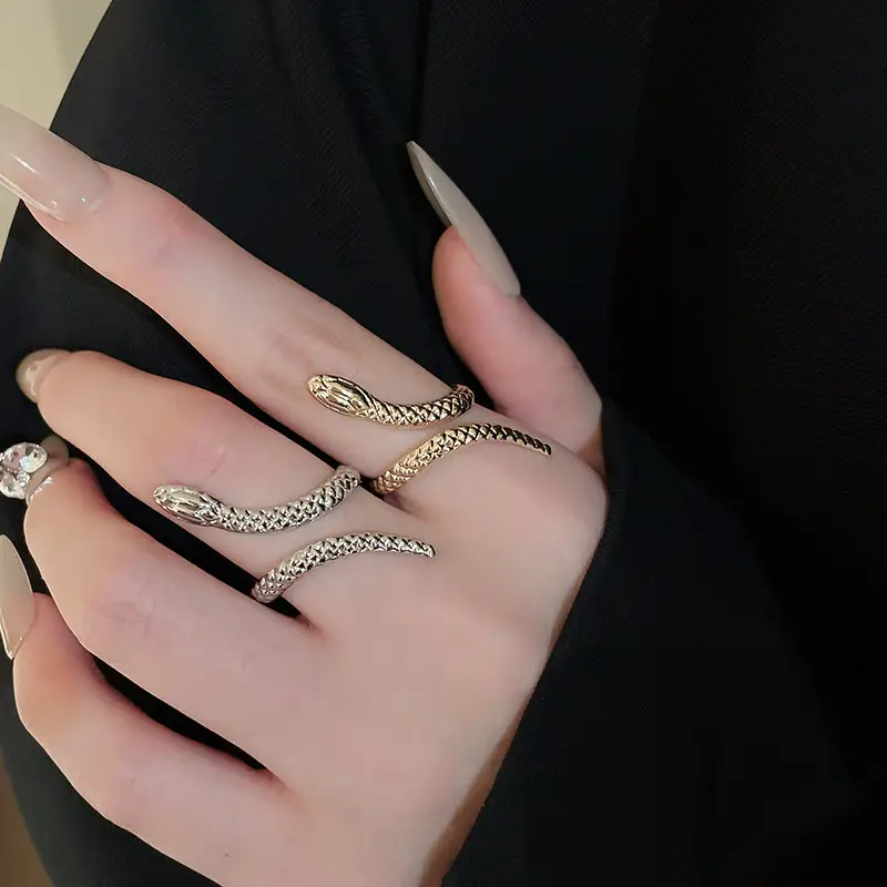 Gold Snake Bracelet Ring Set for Women — feature 25
