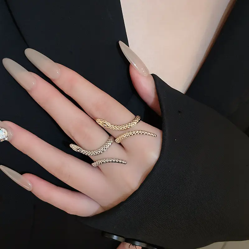 Gold Snake Bracelet Ring Set for Women — feature 26