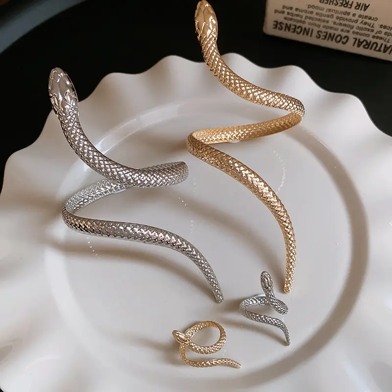 Gold Snake Bracelet Ring Set for Women — feature 7
