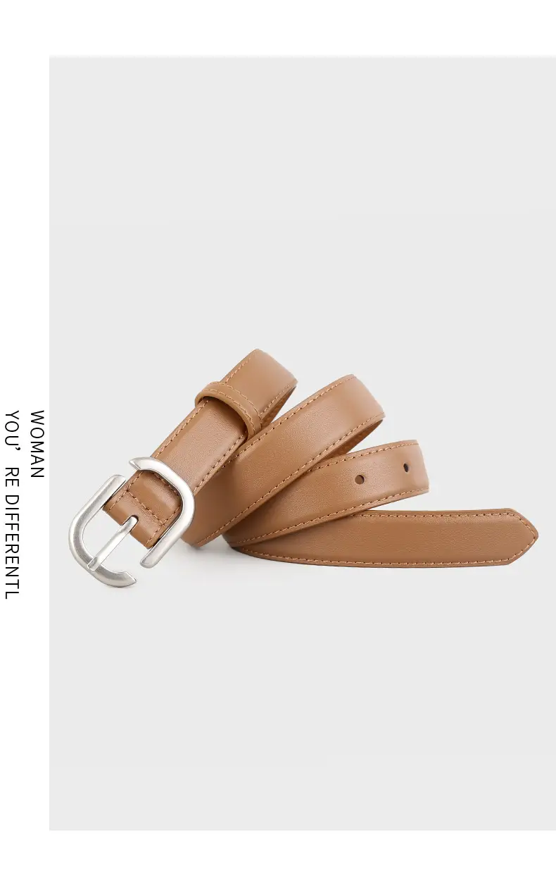 Ladies Genuine Leather Belt with Square Buckle — feature 12