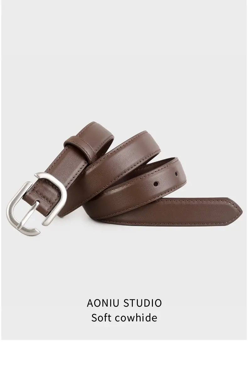 Ladies Genuine Leather Belt with Square Buckle — feature 13