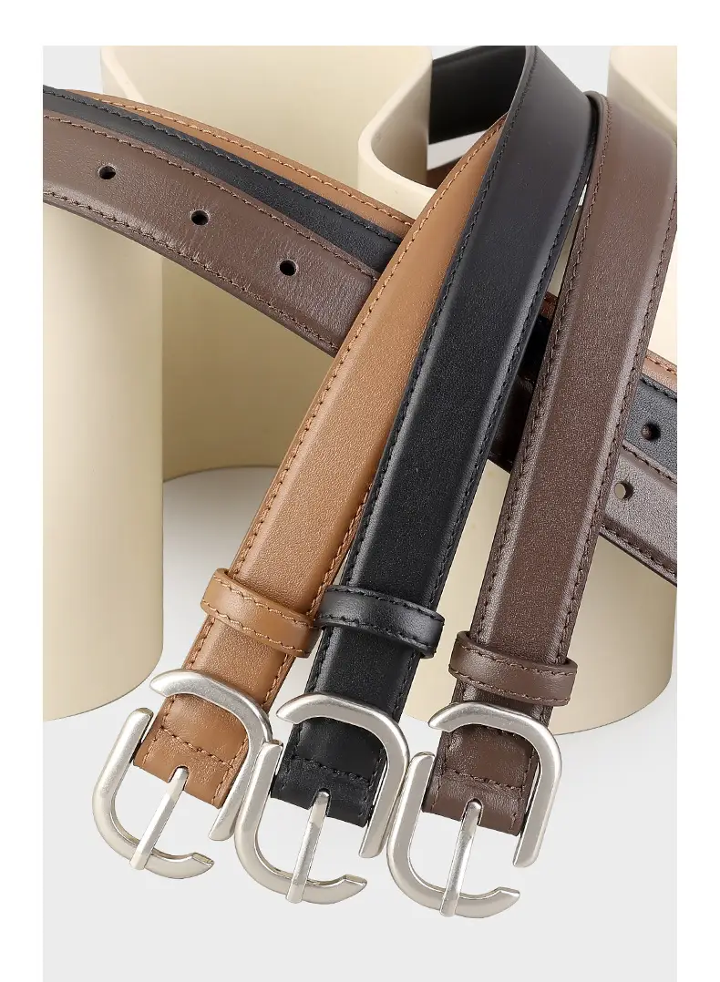 Ladies Genuine Leather Belt with Square Buckle — feature 15