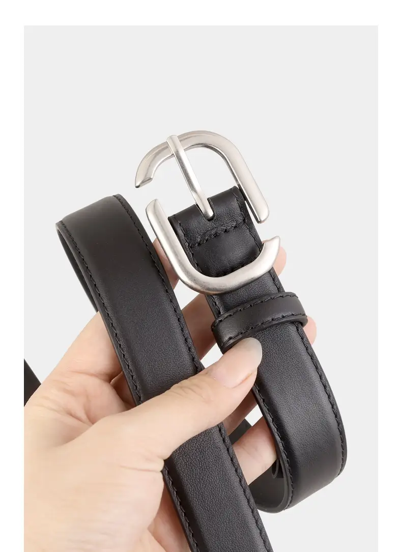 Ladies Genuine Leather Belt with Square Buckle — feature 16