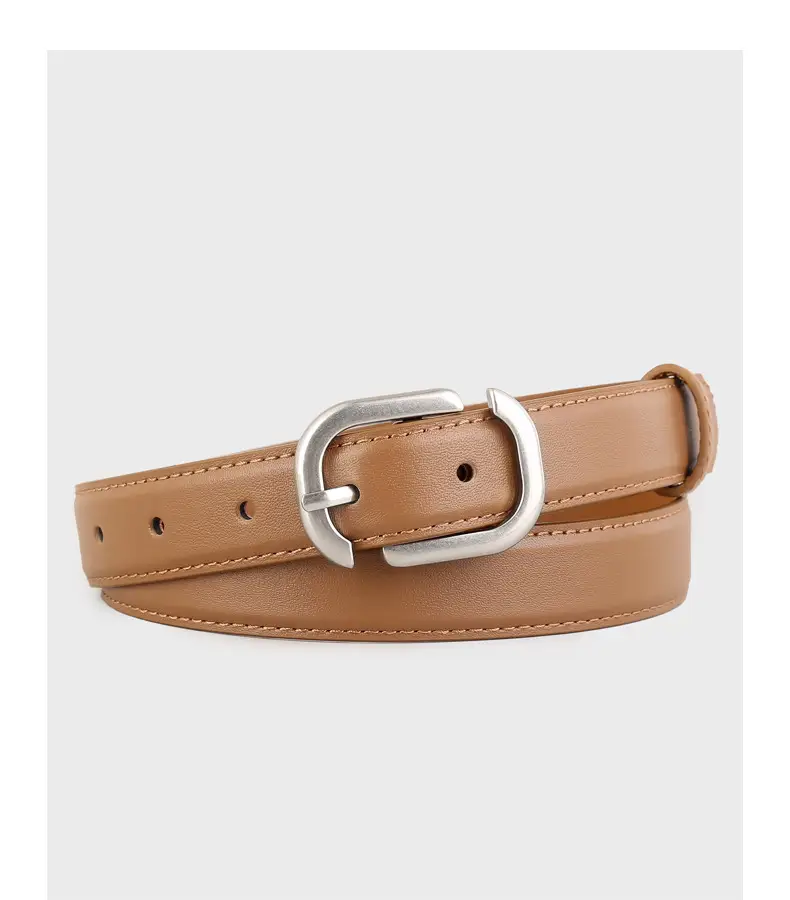 Ladies Genuine Leather Belt with Square Buckle — feature 18