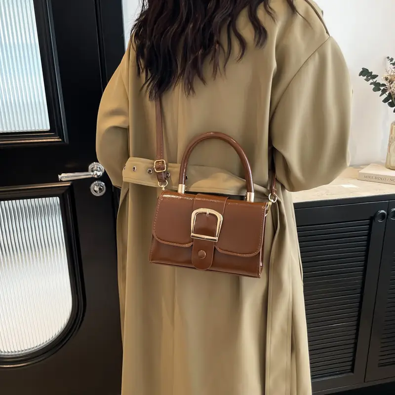 2024 Winter Crossbody Bag Women Retro Square Design - Image 7